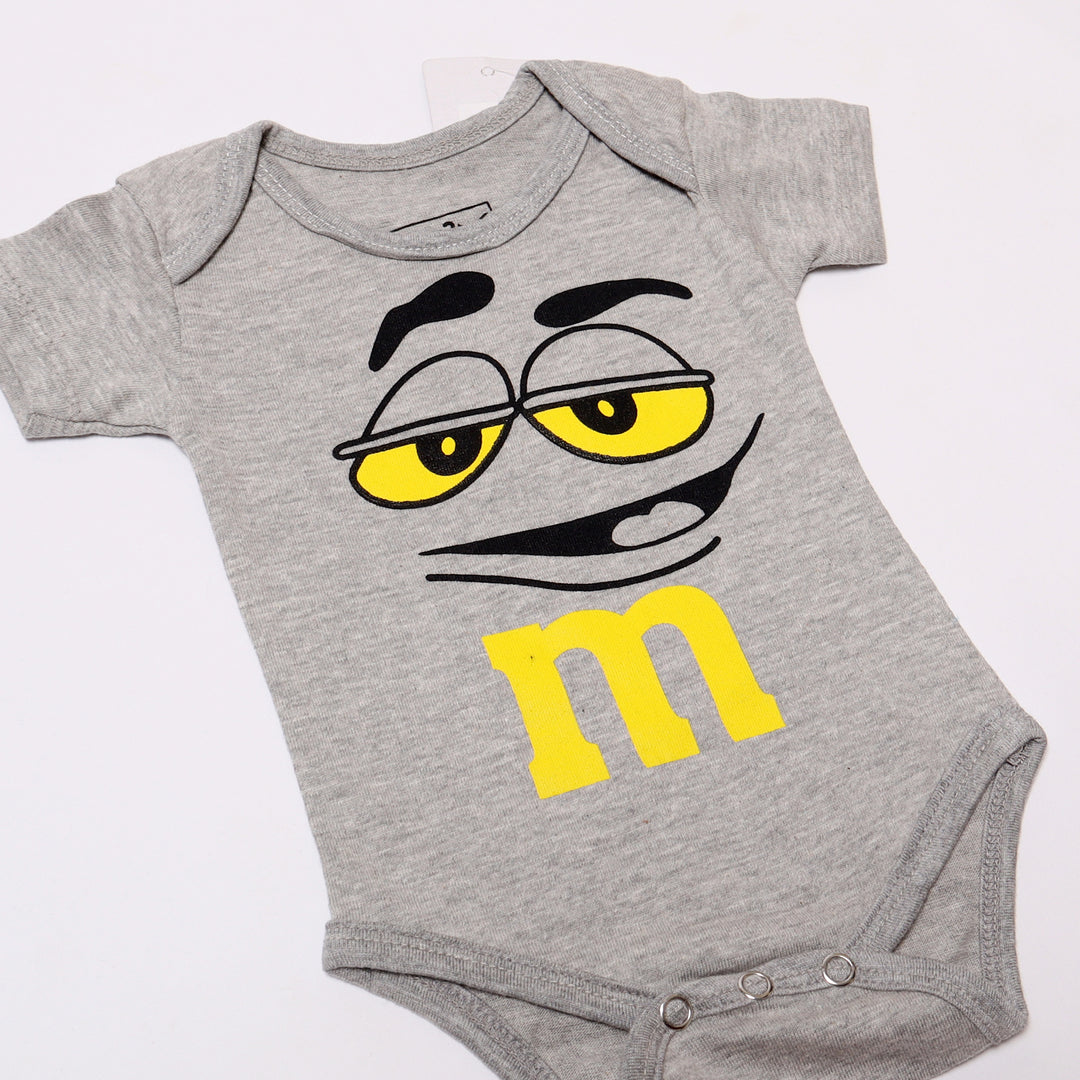 Hazel Grey M Face Print Romper