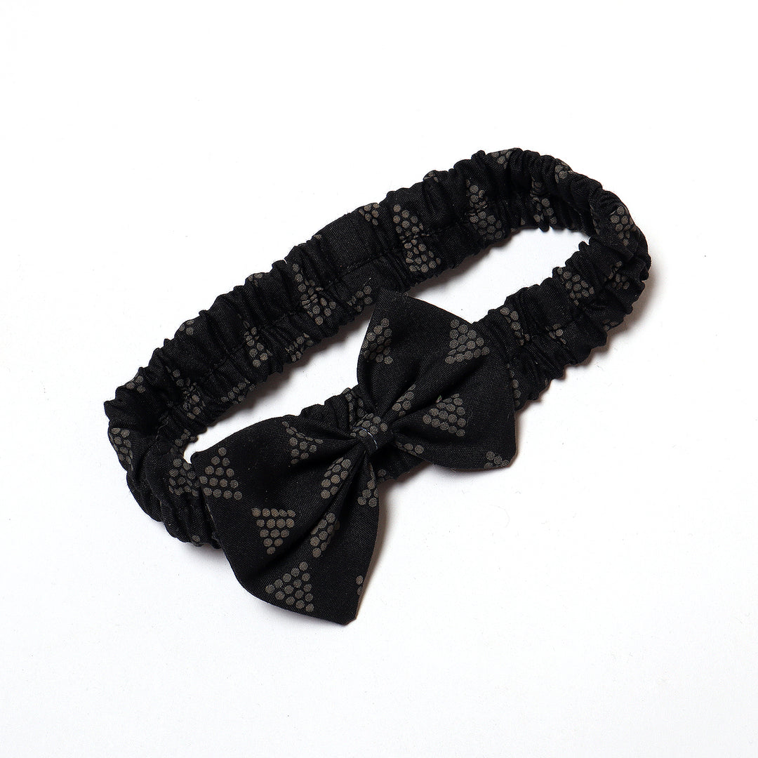 NEW BLACK DESIGN PRINTED GIRLS HAIR BAND