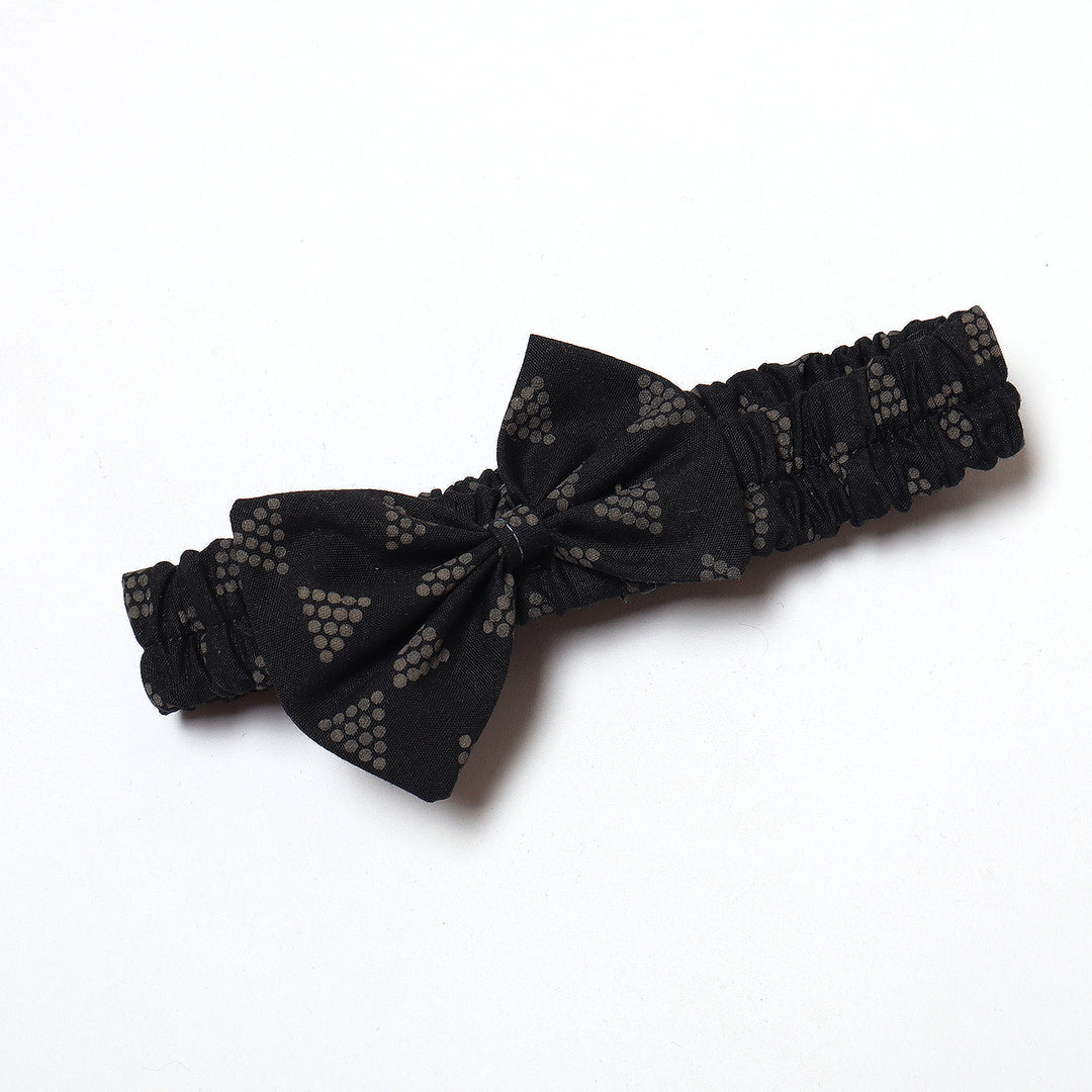 NEW BLACK DESIGN PRINTED GIRLS HAIR BAND