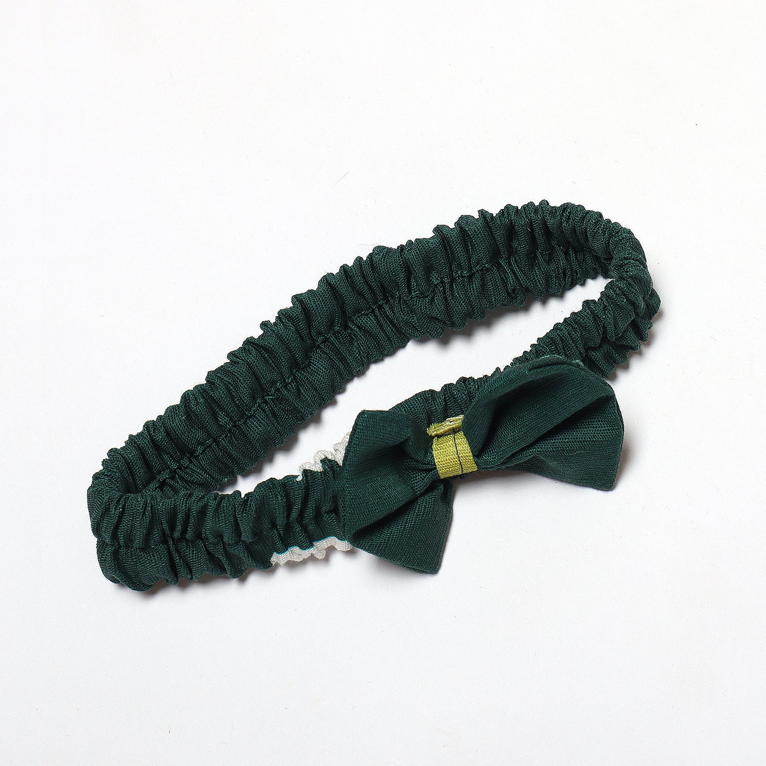 NEW PLAIN GREEN BOW GIRLS HAIR BAND Main image