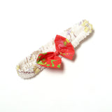 NEW OFF WHITE WITH ORANGE BOW GIRLS HAIR BAND