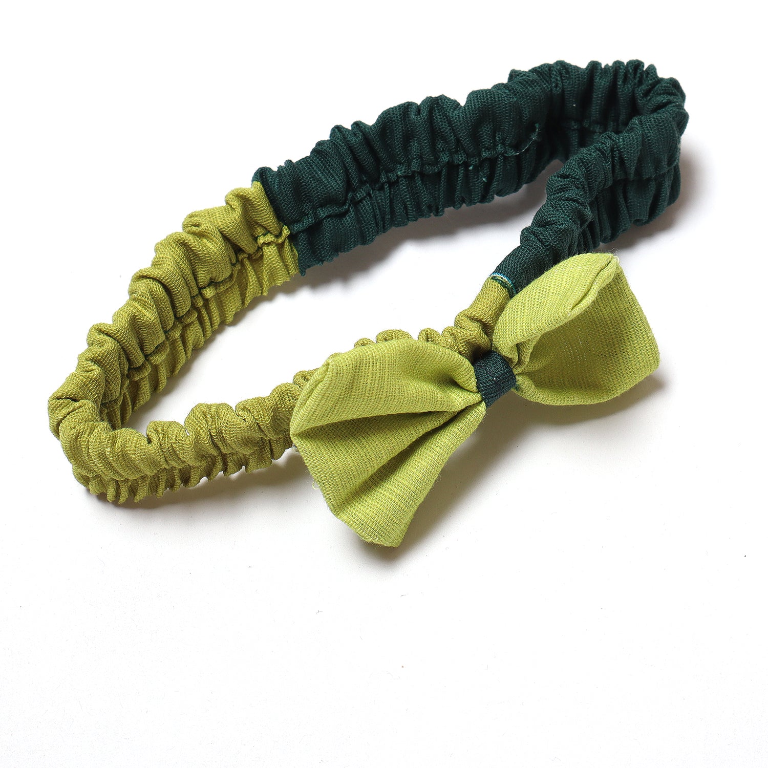 NEW GREEN & TEAL BLUE PLAIN BOW GIRLS HAIR BAND