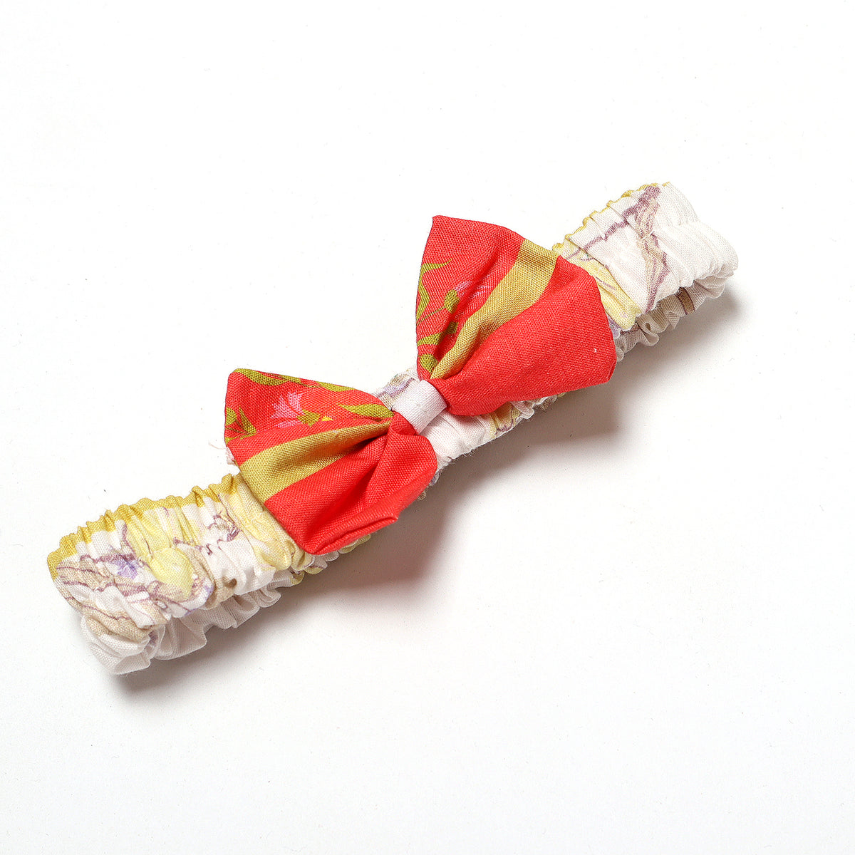 NEW YELLOW WITH ORANGE BOW GIRLS HAIR BAND Main image