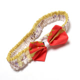 NEW YELLOW WITH ORANGE BOW GIRLS HAIR BAND
