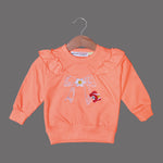 Load image into Gallery viewer, PINK &quot;FLOWER BOW EMBROIDERED&quot; PRINTED TERRY FABRIC WINTER SUIT
