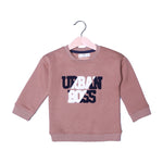 Load image into Gallery viewer, BROWN &quot;URBAN BOSS&quot; PRINT FLEECE FABRIC SWEATSHIRT
