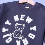 Load image into Gallery viewer, GREY &quot;BEAR NEW YORK CITY&quot; PRINT TERRY FABRIC SWEATSHIRT
