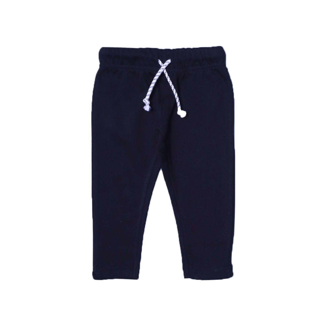 BLACK PLAIN FLEECE FABRIC TROUSER PANTS FOR WINTERS