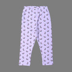 Load image into Gallery viewer, PURPLE WITH WATERMELON PRINTED RIBBED FABRIC PAJAMA TROUSER
