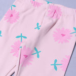 Load image into Gallery viewer, PINK WITH BIG FLOWERS PRINTED RIBBED FABRIC PAJAMA TROUSER
