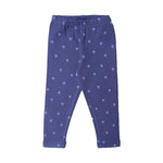 Load image into Gallery viewer, NAVY BLUE HEARTS PRINTED RIBBED FABRIC PAJAMA TROUSER
