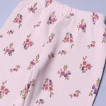 Load image into Gallery viewer, CREAM FLOWERS PRINTED THERMAL FABRIC PAJAMA TROUSER

