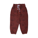 DARK BROWN TRUCKS PRINTED JOGGER PANTS TROUSER