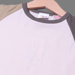 Load image into Gallery viewer, CREAM PLAIN WITH GREEN SLEEVES HALF SLEEVES T-SHIRT
