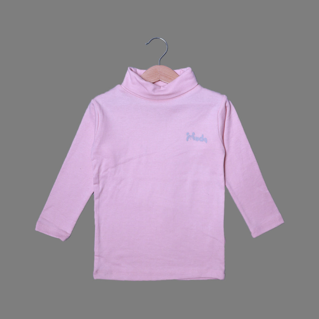 PINK PANDA PRINT HIGH NECK FULL SLEEVES FOR WINTERS