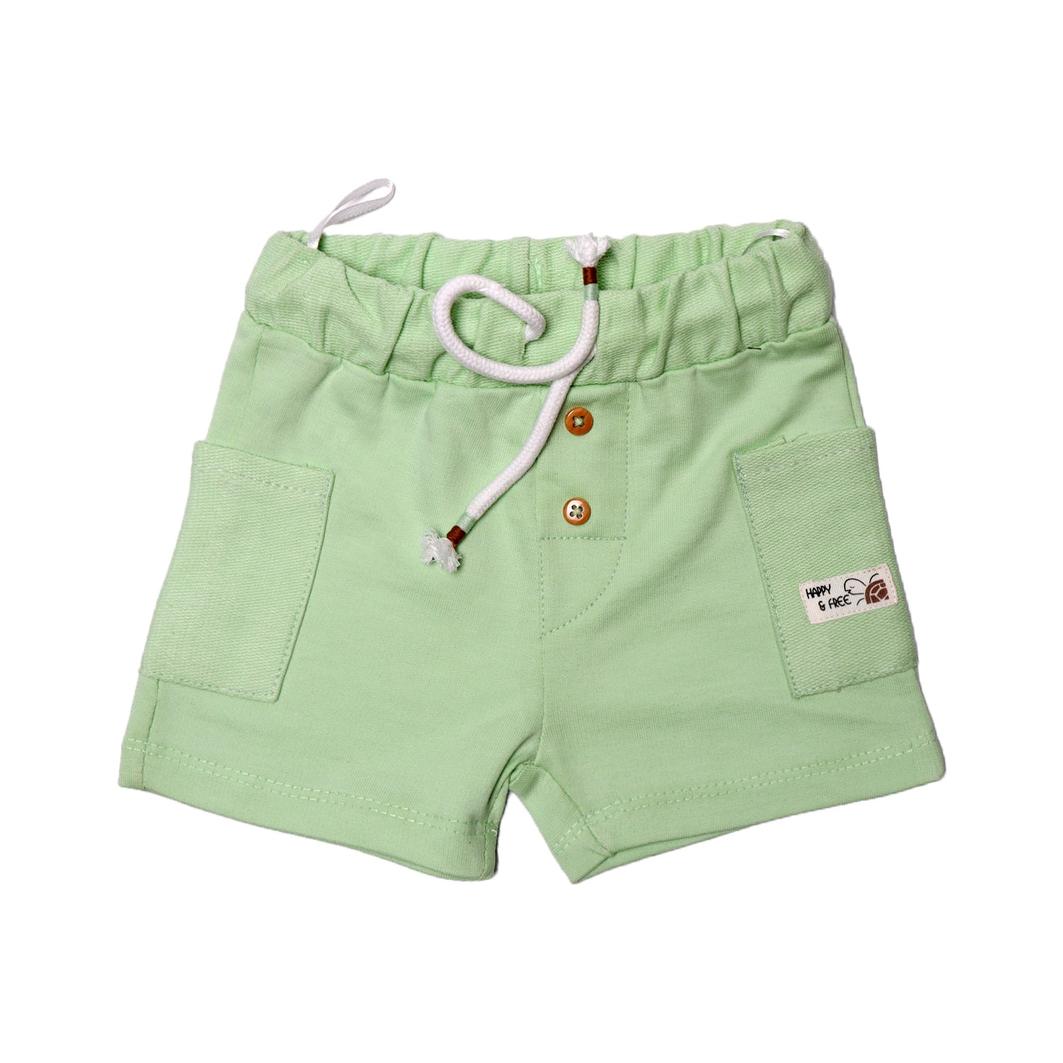 NEW LIGHT GREEN DOUBLE POCKET WITH BUTTON SHORT Main image