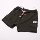 NEW GREEN DOUBLE POCKET WITH BUTTON SHORT