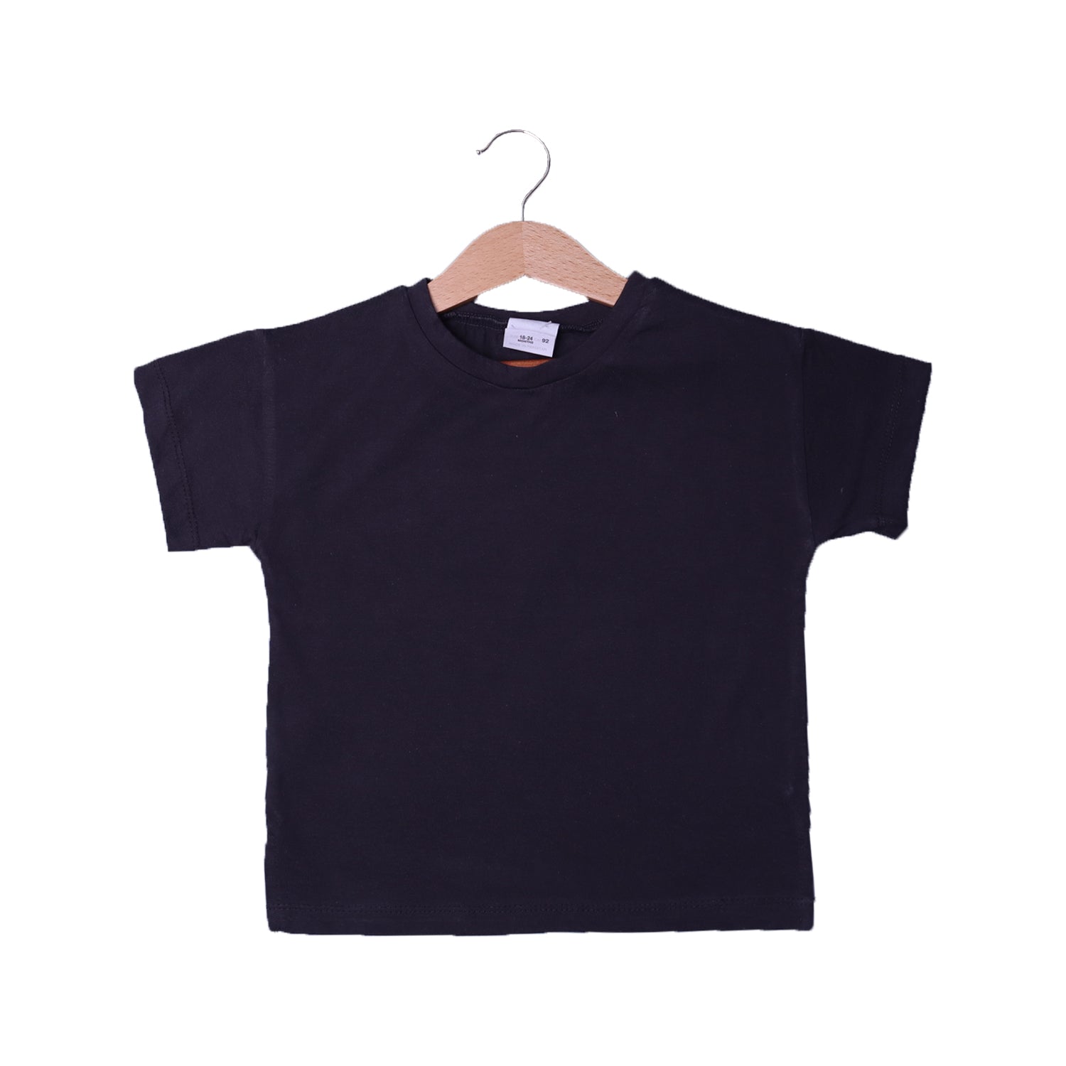 PLAIN DULL BLACK HALF SLEEVES T-SHIRT Main image