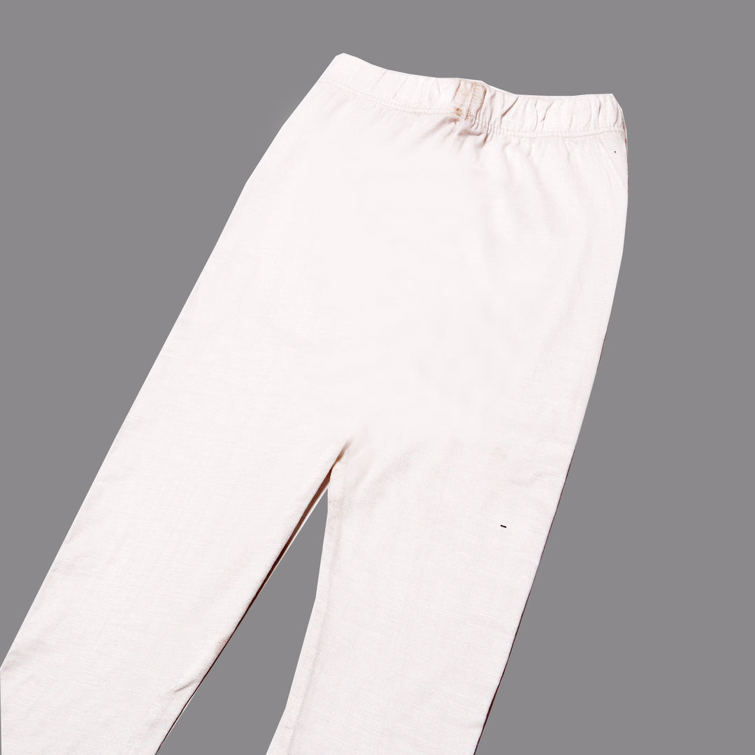 NEW WHITE PLAIN TIGHT PAJAMA FOR GIRLS