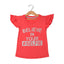 WATERMELON RED BELIEVE IN YOUR SELFIE PRINTED T-SHIRT FOR GIRLS
