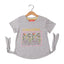 HAZEL GREY SUNSHINE FLOWERS PRINTED T-SHIRT FOR GIRLS