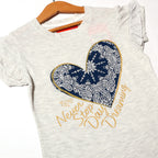 OFF WHITE NEVER STOP DAY DREAMING PRINTED T-SHIRT FOR GIRLS