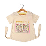 LIME SUNSHINE FLOWERS PRINTED T-SHIRT FOR GIRLS