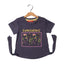 DULL BLUE SUNSHINE FLOWERS PRINTED T-SHIRT FOR GIRLS