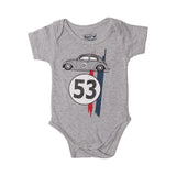 HAZEL GREY CAR 53 PRINTED ROMPER