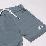 TEAL BLUE DOUBLE POCKET SAVE THE SHARKS SHORTS