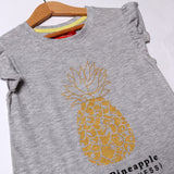 HAZEL GREY PINEAPPLE PRINTED T-SHIRT FOR GIRLS