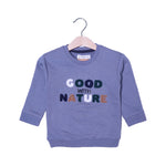 Load image into Gallery viewer, GREY GOOD WITH NATURE EMBROIDERED TERRY FABRIC SWEATSHIRT
