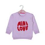 Load image into Gallery viewer, PINK MINI LOVE EMBROIDERED TERRY FABRIC SWEATSHIRT
