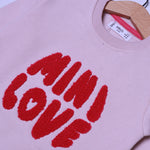 Load image into Gallery viewer, PINK MINI LOVE EMBROIDERED TERRY FABRIC SWEATSHIRT
