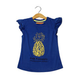 ROYAL BLUE PINEAPPLE PRINTED T-SHIRT FOR GIRLS