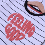 Load image into Gallery viewer, WHITE FEELING GOOD EMBROIDERED TERRY FABRIC SWEATSHIRT
