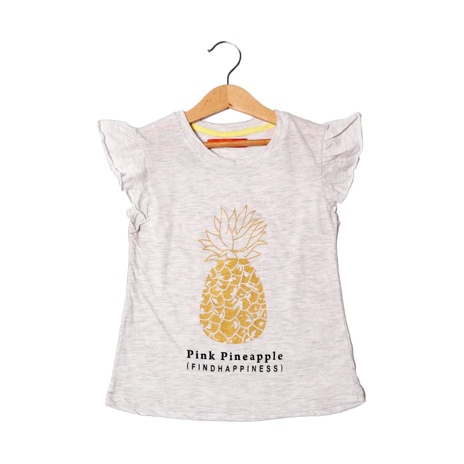 OFF WHITE PINEAPPLE PRINTED T-SHIRT FOR GIRLS Secondary image