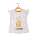OFF WHITE PINEAPPLE PRINTED T-SHIRT FOR GIRLS
