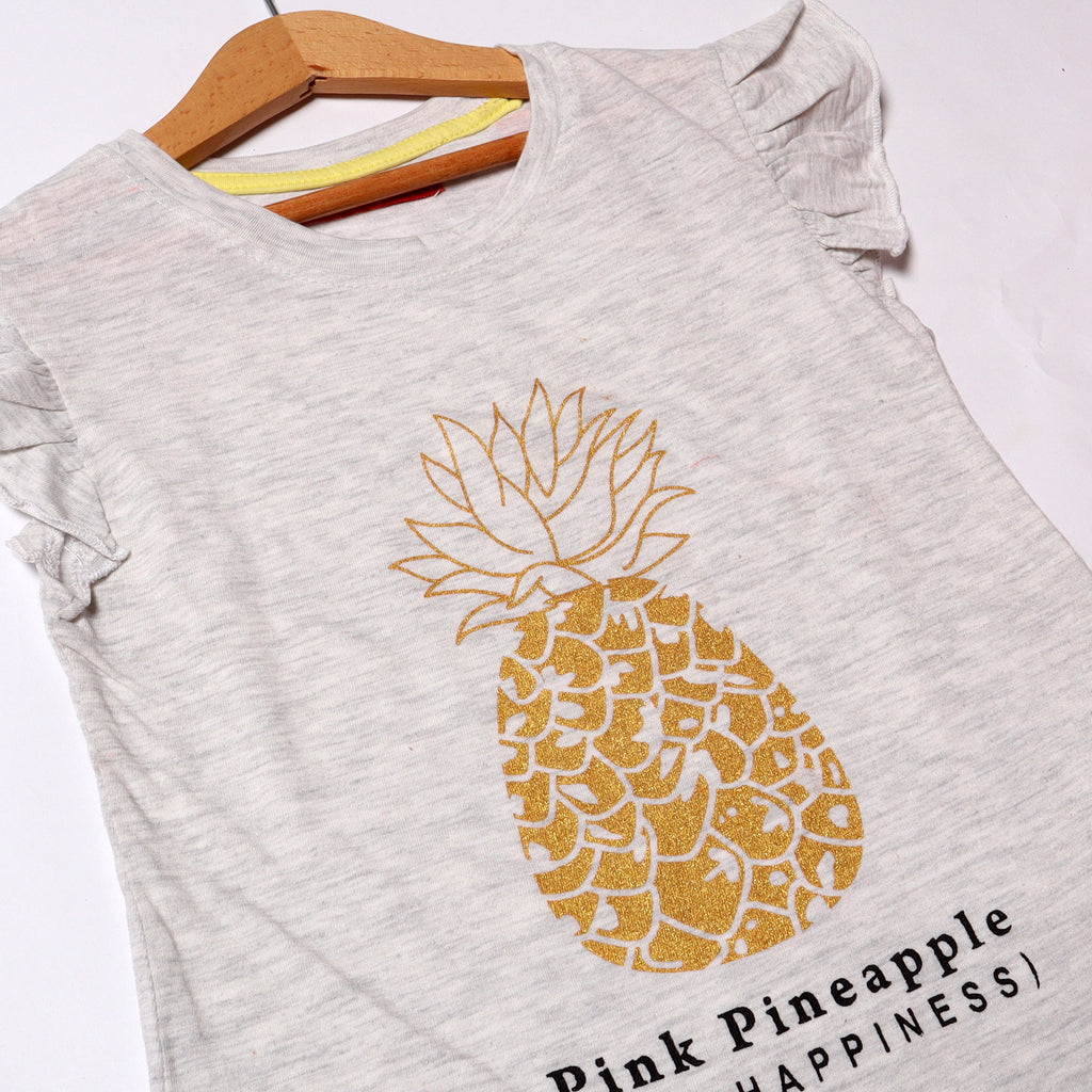OFF WHITE PINEAPPLE PRINTED T-SHIRT FOR GIRLS