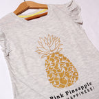 OFF WHITE PINEAPPLE PRINTED T-SHIRT FOR GIRLS