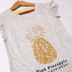 Load image into Gallery viewer, OFF WHITE PINEAPPLE PRINTED T-SHIRT FOR GIRLS
