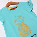 BLUE PINEAPPLE PRINTED T-SHIRT FOR GIRLS