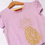 Load image into Gallery viewer, LIGHT PURPLE PINEAPPLE PRINTED T-SHIRT FOR GIRLS
