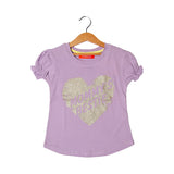 LIGHT PURPLE MOMMY'S BESTIE PRINTED T-SHIRT FOR GIRLS