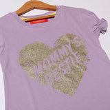 LIGHT PURPLE MOMMY'S BESTIE PRINTED T-SHIRT FOR GIRLS