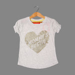 Load image into Gallery viewer, OFF WHITE MOMMY&#39;S BESTIE PRINTED T-SHIRT FOR GIRLS
