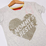 Load image into Gallery viewer, OFF WHITE MOMMY&#39;S BESTIE PRINTED T-SHIRT FOR GIRLS
