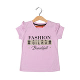 LIGHT PURPLE FASHION GIRLS BEAUTIFULL PRINTED T-SHIRT FOR GIRLS