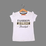 Load image into Gallery viewer, WHITE FASHION GIRLS BEAUTIFULL PRINTED T-SHIRT FOR GIRLS
