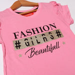 Load image into Gallery viewer, PINK FASHION GIRLS BEAUTIFULL PRINTED T-SHIRT FOR GIRLS
